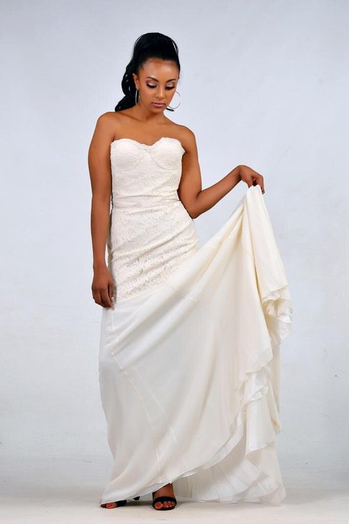 Bandeau Bridal Dress - View 1
