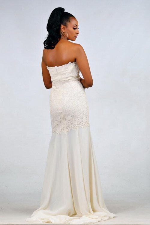 Bandeau Bridal Dress - View 2