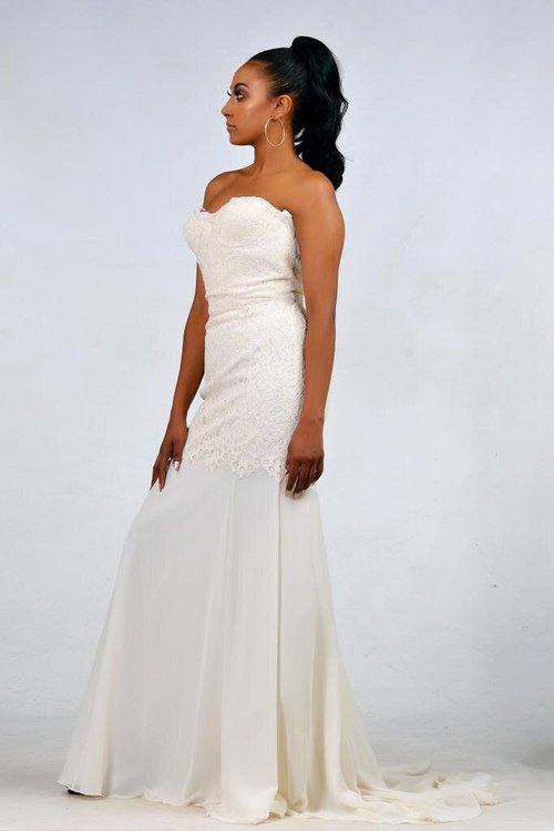 Bandeau Bridal Dress - View 4