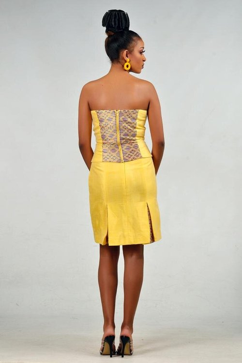 bandeau-top-pencil-skirt-ethiopian-fabric - View 4