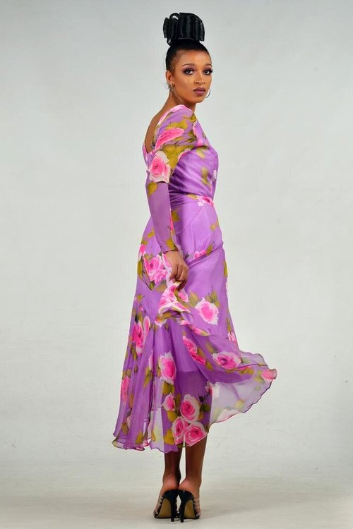Midi Dress Floral Print - View 2