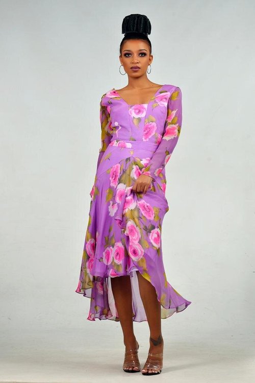 Midi Dress Floral Print - View 5