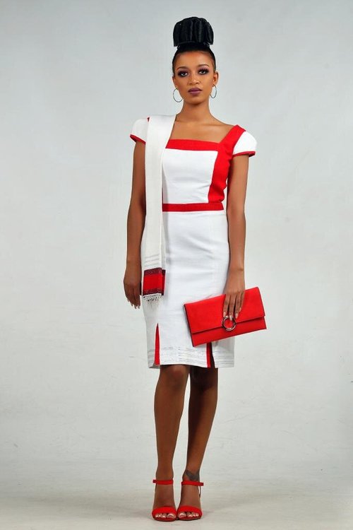 midi-dress-red-white - View 3