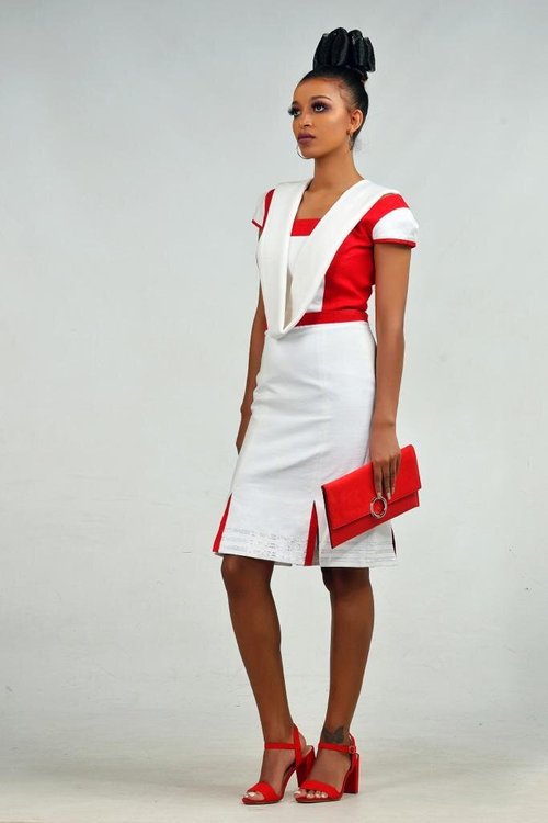 midi-dress-red-white - View 5