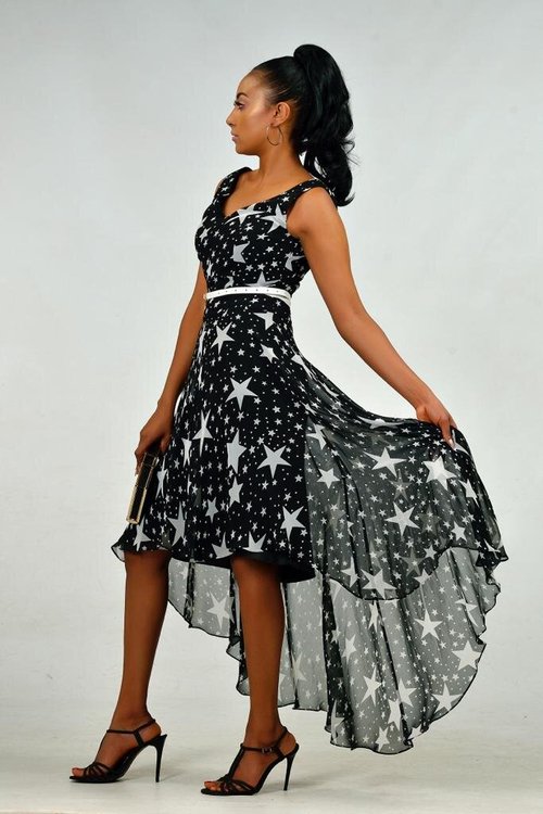 midi-dress-star-print - View 1