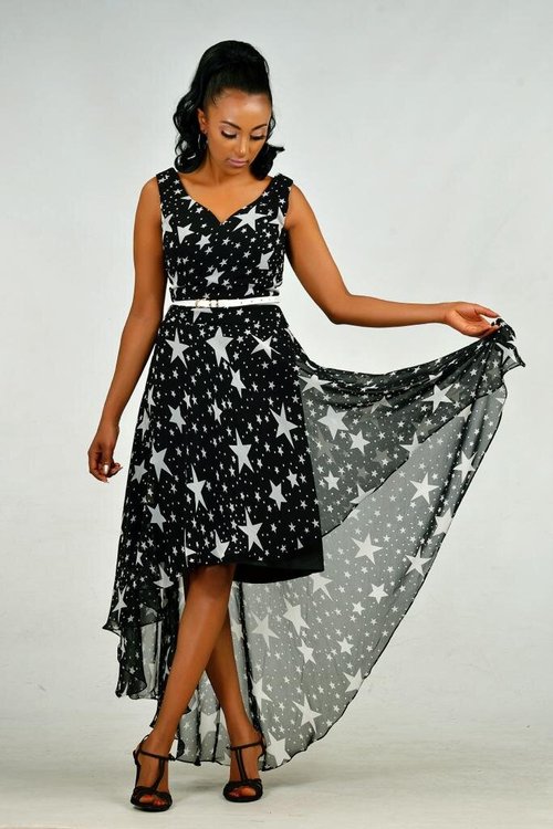 midi-dress-star-print - View 4