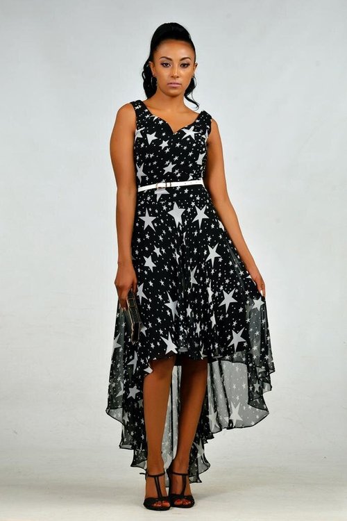 midi-dress-star-print - View 5