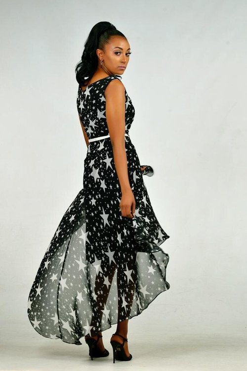 midi-dress-star-print - View 6