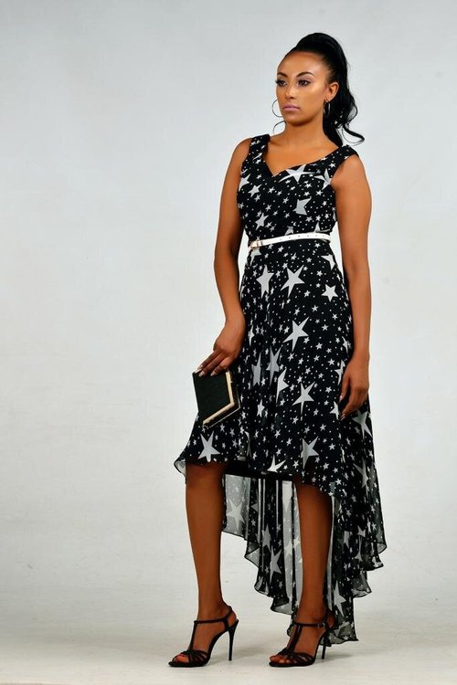 midi-dress-star-print - View 7