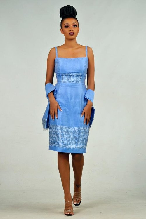 midiDress-blue-whitetraditional-details - View 2