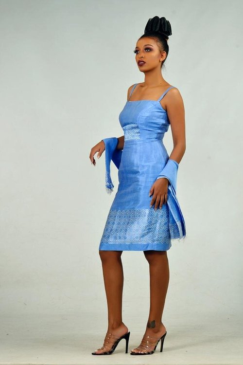 midiDress-blue-whitetraditional-details - View 3