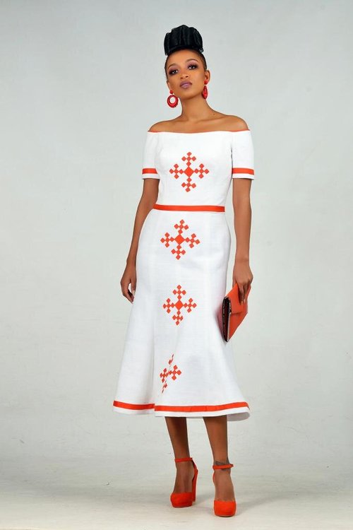 off-shoulder-midi-dress-traditional-lasercut - View 3
