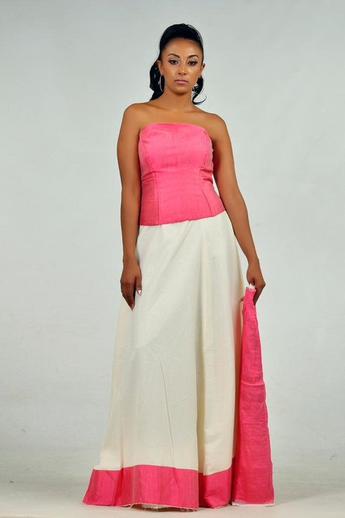 pink-bandeau-dress - View 4