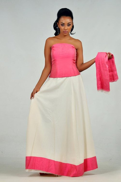pink-bandeau-dress - View 7