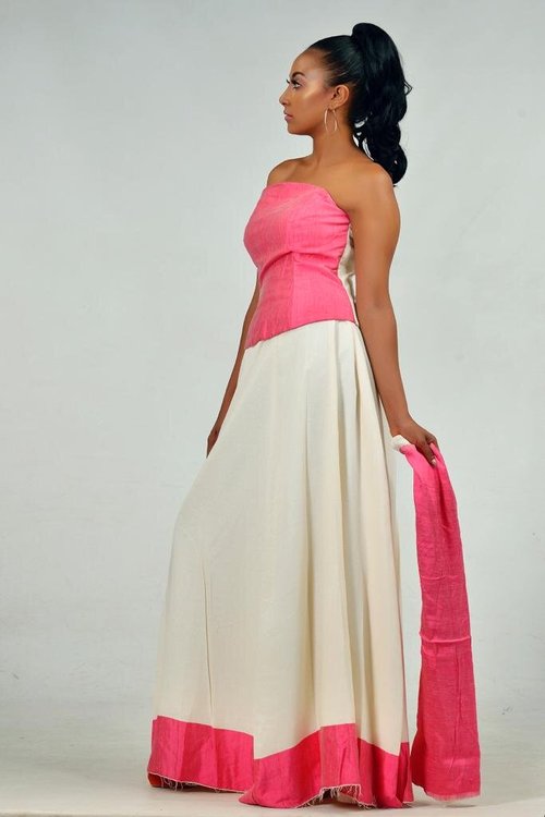 pink-bandeau-dress - View 11