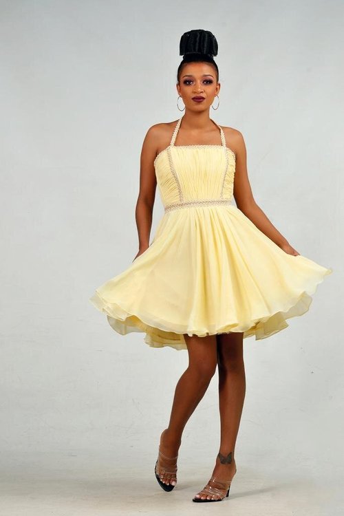 ruched-halterneck-dress - View 3