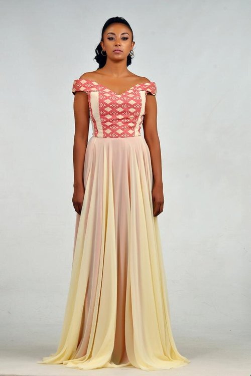 v-neck-traditional-ethiopian-dress - View 3